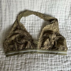 Colsie Halter Bralette Size M in Olive